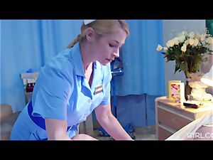 GIRLCORE girl/girl Nurses Give nubile Patient Vaginal examination