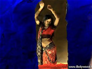 Indian dark-haired Dance Gracefully